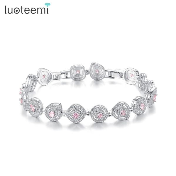 luoteemi sweet design geometric bracelet for women party elegant pulseira feminina luxury cz pink color jewelry christmas gift, Black
luoteemi sweet design geometric bracelet for women party elegant pulseira feminina luxury cz pink color jewelry christmas gift, Black