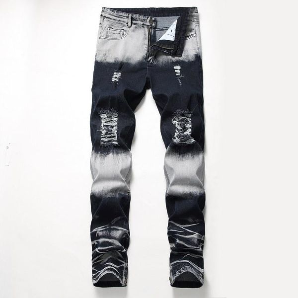 holes stretch mens long jeans regular mid waist straight mens pants fashion male apparel distrressed blue white
holes stretch mens long jeans regular mid waist straight mens pants fashion male apparel distrressed blue white