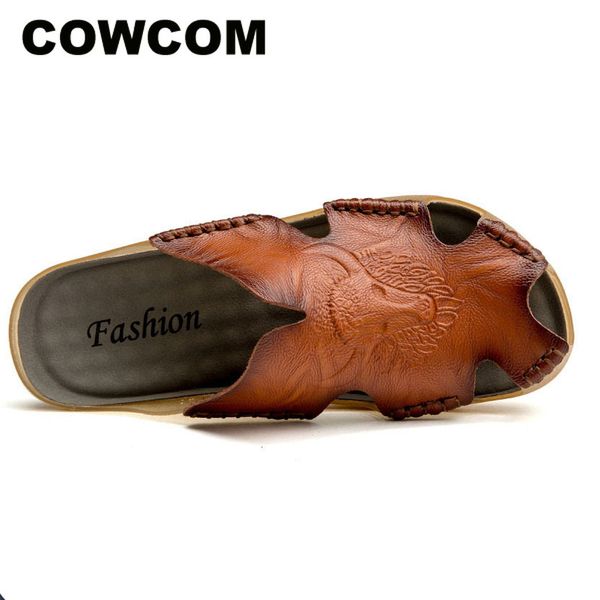 cowcom women man large size summer oversize geunine leather man's slippers men's leather beach casual sandals slippers clk, Black
cowcom women man large size summer oversize geunine leather man's slippers men's leather beach casual sandals slippers clk, Black
