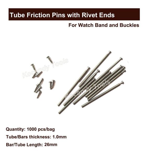 1000 pcs tube friction pin pressure bars pins & rivet ends for watch band clasp straps buckles bracelets thickness 1.0mm 26mm
1000 pcs tube friction pin pressure bars pins & rivet ends for watch band clasp straps buckles bracelets thickness 1.0mm 26mm