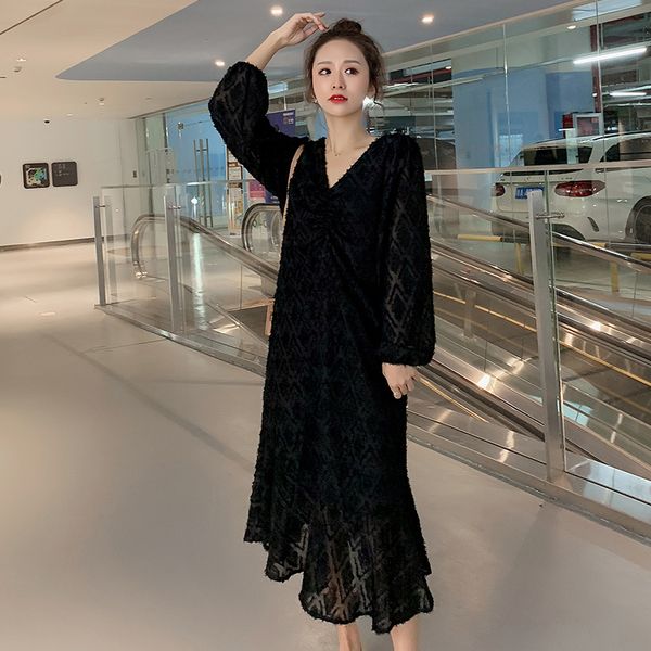 spring pregnant women dress long lantern sleeve v-neck irregular mermaid dress sweet tassel maternity lace trumpet, White
spring pregnant women dress long lantern sleeve v-neck irregular mermaid dress sweet tassel maternity lace trumpet, White