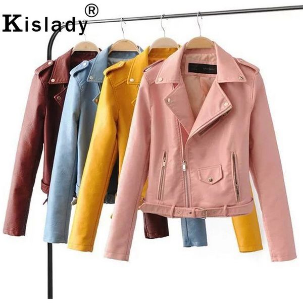 2019 women's faux leather jacket yellow blue pink pu leather biker jacket autumn winter short coat outwear, Black
2019 women's faux leather jacket yellow blue pink pu leather biker jacket autumn winter short coat outwear, Black