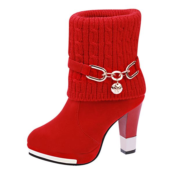 bonjean winter new thick with shoes women's boots high-heeled female boots frosted wool in the women women's shoes, Black
bonjean winter new thick with shoes women's boots high-heeled female boots frosted wool in the women women's shoes, Black