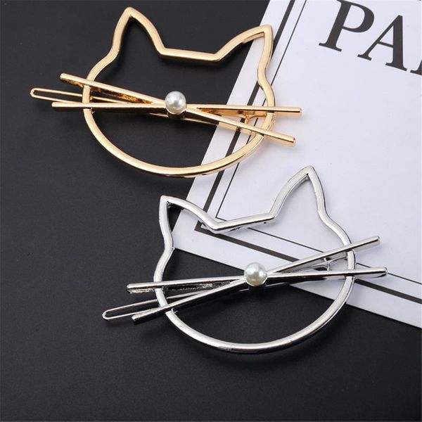 1 pcs korean type fashionable jewelry cute cutout cat shaped pearl clip female headwear bobby pin hairpin hair accessories
1 pcs korean type fashionable jewelry cute cutout cat shaped pearl clip female headwear bobby pin hairpin hair accessories
