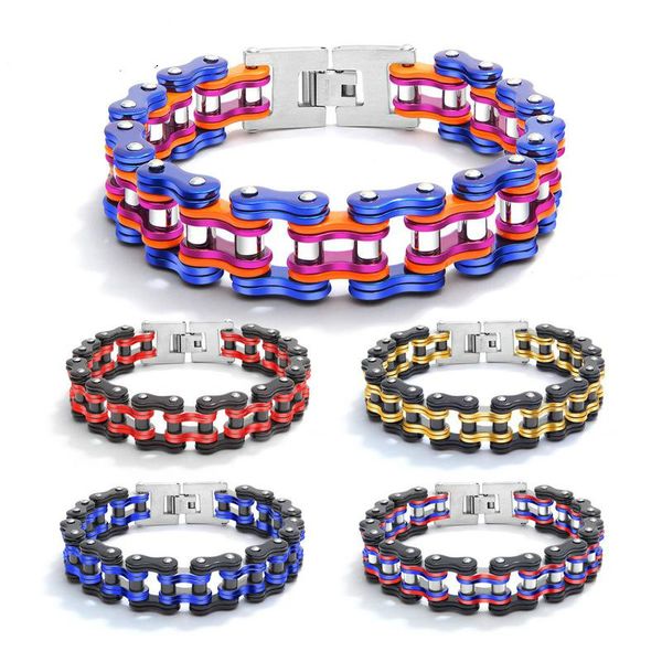 aiyanishi men jewelry stainless steel colorful braided bike chain men bracelet bangle, Black
aiyanishi men jewelry stainless steel colorful braided bike chain men bracelet bangle, Black