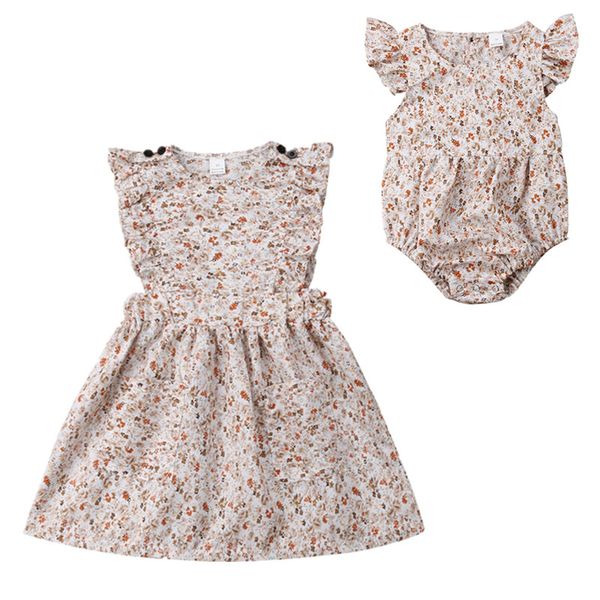 family matching outfits summer newborn baby girl sister clothes floral dress romper jumpsuit, Blue
family matching outfits summer newborn baby girl sister clothes floral dress romper jumpsuit, Blue