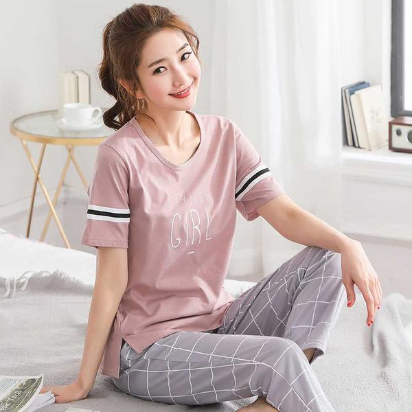 plus size -5xl women pajamas new summer 100%cotton letter pattern lounge girls sleepwear short sleeve +striped long pants, Black;red
plus size -5xl women pajamas new summer 100%cotton letter pattern lounge girls sleepwear short sleeve +striped long pants, Black;red