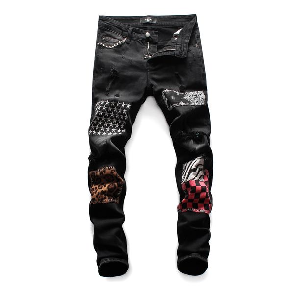 Amir i Jeans Mens Luxury Designer Jeans Brand Baggy Biker High Waisted Ripped Rock Revival Black Skinny Men Jeans Pants Trousers A14
Amir i Jeans Mens Luxury Designer Jeans Brand Baggy Biker High Waisted Ripped Rock Revival Black Skinny Men Jeans Pants Trousers A14