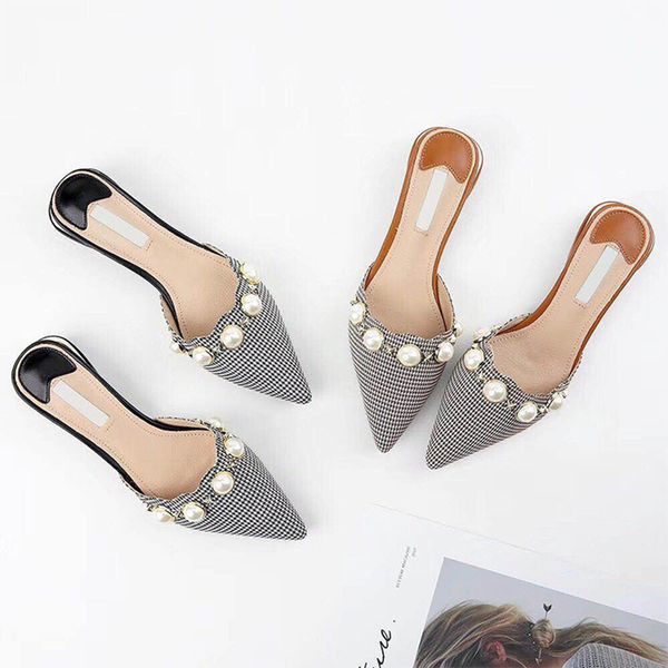 2019 ornament slippers summer street fashion plaid slip on shoes woman pearl decorate outdoor slides fine ruffles zapatos mujer, Black
2019 ornament slippers summer street fashion plaid slip on shoes woman pearl decorate outdoor slides fine ruffles zapatos mujer, Black