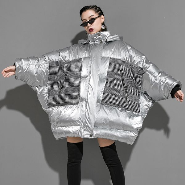 2019 new autumn winter fashion thick warm pu patchwork plaid jackets cotton-padded coat women parkas oversize streetwear wp45, Black
2019 new autumn winter fashion thick warm pu patchwork plaid jackets cotton-padded coat women parkas oversize streetwear wp45, Black