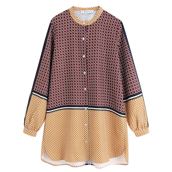rr printed пижама блуза женщина моды o шея пуговицы рубашка женщина elegant сыпучего длинный рукав женского ladies jh, White
rr printed пижама блуза женщина моды o шея пуговицы рубашка женщина elegant сыпучего длинный рукав женского ladies jh, White