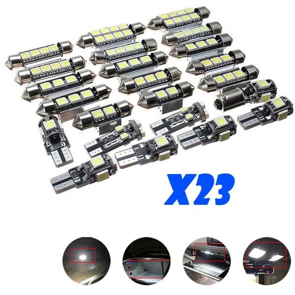 23x led car interior inside light dome trunk map license plate lamp bulb glove box light lights kit white lamp auto accessories
23x led car interior inside light dome trunk map license plate lamp bulb glove box light lights kit white lamp auto accessories