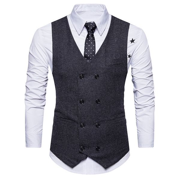 mens suit vest formal tweed check double breasted waistcoat retro slim fit suit sleeveless jacket vests d90628, Black;white
mens suit vest formal tweed check double breasted waistcoat retro slim fit suit sleeveless jacket vests d90628, Black;white