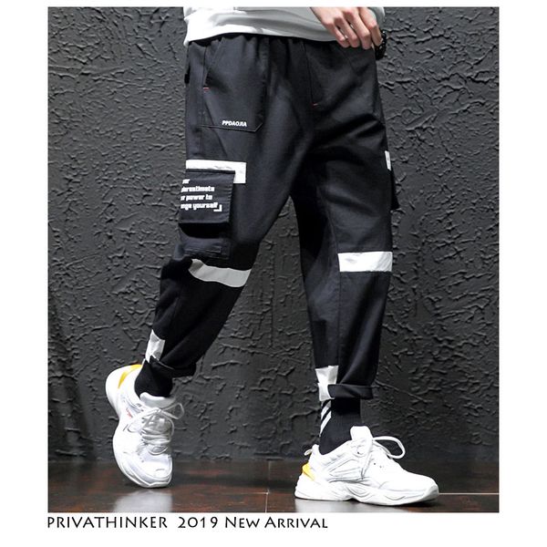 men color blcok streetwear cargo pants 2019 mens hip hp joggers pants male fashions sweatpants plus size overalls, Black
men color blcok streetwear cargo pants 2019 mens hip hp joggers pants male fashions sweatpants plus size overalls, Black