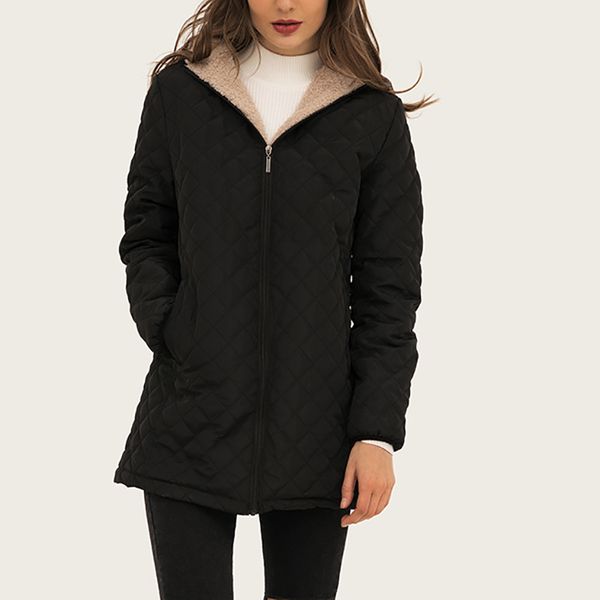 winter warm women parkas 2019 new fleece slim warm female jacket coats plus size korean women basic long overcoats, Black
winter warm women parkas 2019 new fleece slim warm female jacket coats plus size korean women basic long overcoats, Black