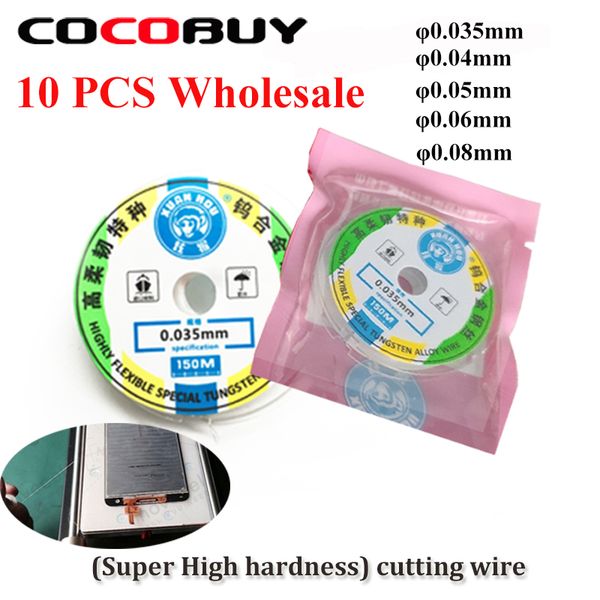 novecel 10pcs wholesale 0.035/0.04/0.06/0.08mm super high hardness lcd glass screen repairing separating wire cutting wire line
novecel 10pcs wholesale 0.035/0.04/0.06/0.08mm super high hardness lcd glass screen repairing separating wire cutting wire line