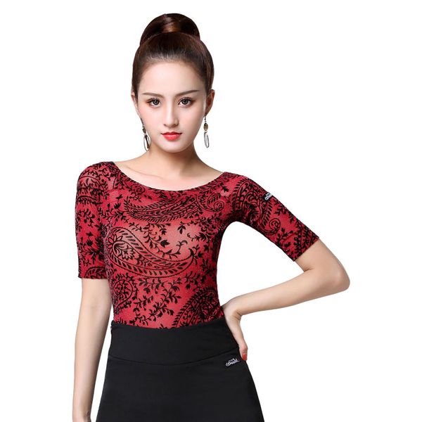 2019 new dance clothes women latin salsa rumba chacha dance jacket performance practice costume, Black;red
2019 new dance clothes women latin salsa rumba chacha dance jacket performance practice costume, Black;red