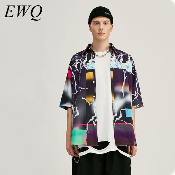 men's casual shirts ewq / wear 2021 summer trend printting personality arc hem short sleeve shirt male loose oversize streetwar 9y1536, White;black
men's casual shirts ewq / wear 2021 summer trend printting personality arc hem short sleeve shirt male loose oversize streetwar 9y1536, White;black