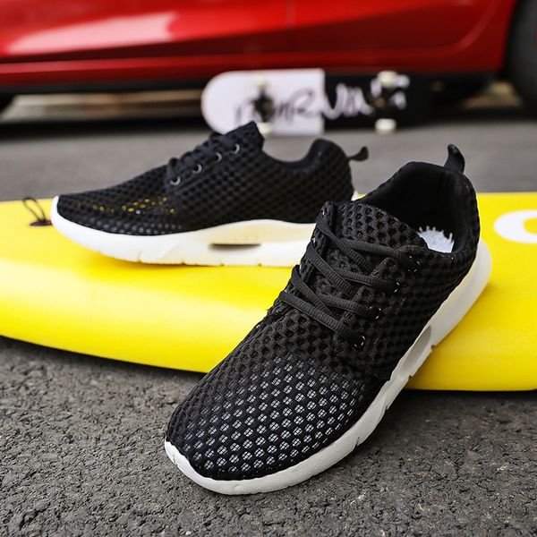 reetene summer mesh shoes for men outdoor fashion casual male shoes lace up breathable running men sneakers oversize footwears, Black
reetene summer mesh shoes for men outdoor fashion casual male shoes lace up breathable running men sneakers oversize footwears, Black