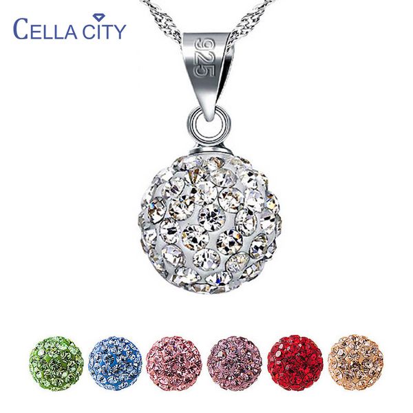 cellacity silver 925 jewelry gemstones ball pendant necklace for women 7 colors choice female clavicle chain engagement party
cellacity silver 925 jewelry gemstones ball pendant necklace for women 7 colors choice female clavicle chain engagement party