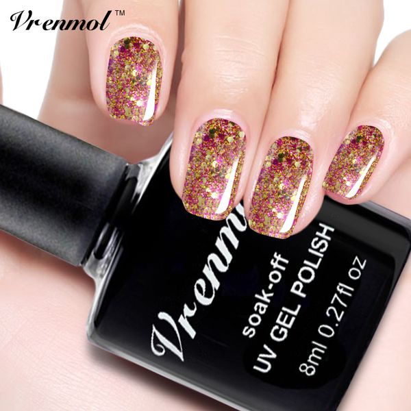 vrenmol 8ml professional diamond glitter vernis uv nail gel polish soak off golden french manicure led art design gel lacquer, Red;pink
vrenmol 8ml professional diamond glitter vernis uv nail gel polish soak off golden french manicure led art design gel lacquer, Red;pink
