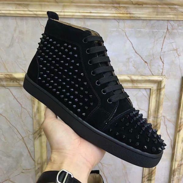 new designer sneakers red bottom hococal high low cut suede spike luxury shoes men and women shoes party wedding crystal leather sneakers, Black
new designer sneakers red bottom hococal high low cut suede spike luxury shoes men and women shoes party wedding crystal leather sneakers, Black