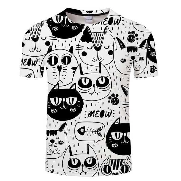 style fashion cute cartoon white alien cats shirt 3d print men/womens summer round collar short sleeve casual hip hop u1531, White;black
style fashion cute cartoon white alien cats shirt 3d print men/womens summer round collar short sleeve casual hip hop u1531, White;black
