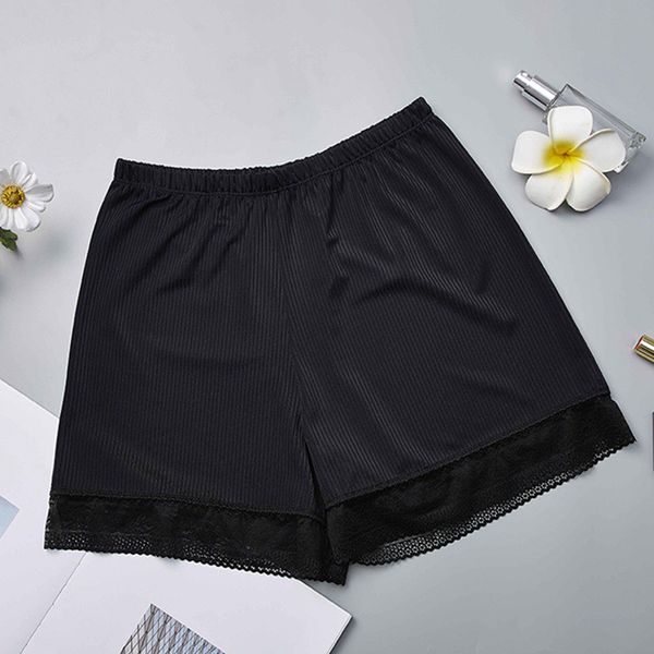women's anti-light safety pants lace mid-waist bottoming shorts cotton boxer briefs, Black;pink
women's anti-light safety pants lace mid-waist bottoming shorts cotton boxer briefs, Black;pink