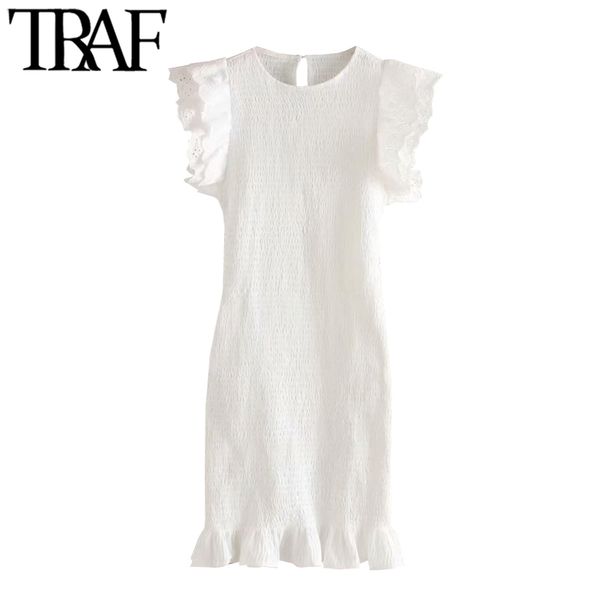 traf women elegant fashion embroidery ruffled smocked elastic mini dress vintage o neck short sleeve female dresses, Black;gray
traf women elegant fashion embroidery ruffled smocked elastic mini dress vintage o neck short sleeve female dresses, Black;gray