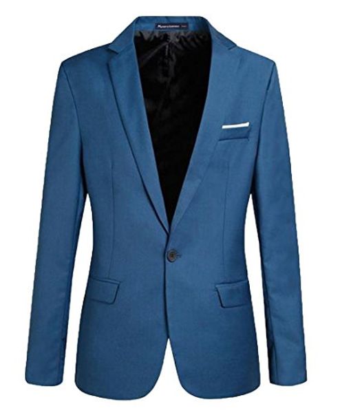abetteric mens notch lapel patch pure color single button blazer, White;black
abetteric mens notch lapel patch pure color single button blazer, White;black
