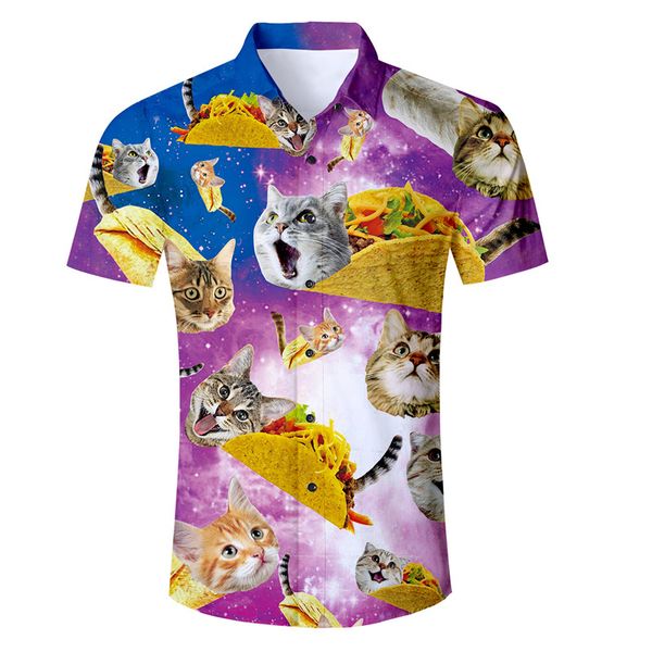 eur size men shirt 2018 new fashion cat space galaxy 3d printed hawaiian shirt hc male short sleeve slim fit shirts summer clothes, White;black
eur size men shirt 2018 new fashion cat space galaxy 3d printed hawaiian shirt hc male short sleeve slim fit shirts summer clothes, White;black