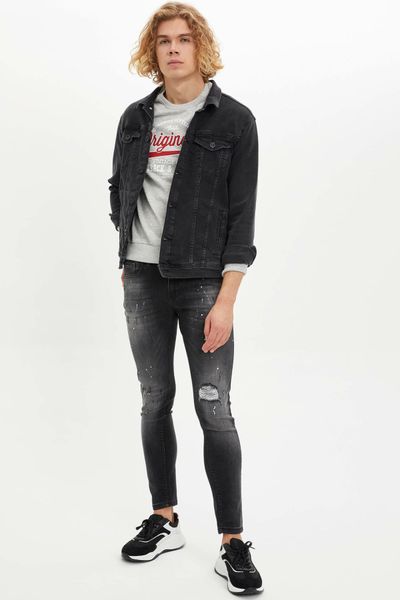 defacto man autumn stylish black skinny fit denim jeans men painting denim bottoms male casual trousers-m7107az19au, Blue
defacto man autumn stylish black skinny fit denim jeans men painting denim bottoms male casual trousers-m7107az19au, Blue