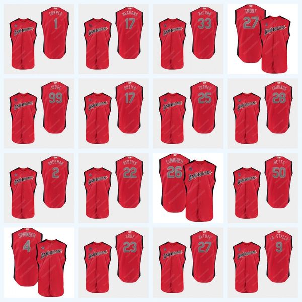 99 Aaron Judge 2019 All-Star Game 9 La Stella 28 Robinson Chirinos 22 Josh Reddick 33 James McCann 17 Austin Meadows Baseball Jersey
99 Aaron Judge 2019 All-Star Game 9 La Stella 28 Robinson Chirinos 22 Josh Reddick 33 James McCann 17 Austin Meadows Baseball Jersey