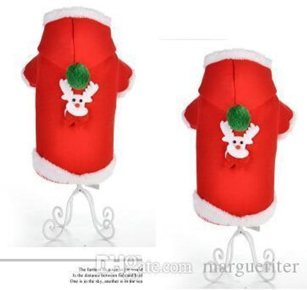 christmas pet dog costumes winter warm dog polyester coat red puppy hoodie jacket with elk decoration
christmas pet dog costumes winter warm dog polyester coat red puppy hoodie jacket with elk decoration