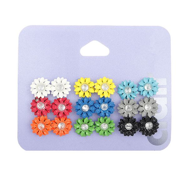 korean style 9 pairs/set cute flower crystal stud earrings set for women geometric small daisy earrings brincos fashion jewelry, Golden;silver
korean style 9 pairs/set cute flower crystal stud earrings set for women geometric small daisy earrings brincos fashion jewelry, Golden;silver