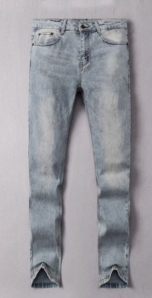 mens designer jeans brand button leather label slim elastic jeans casual fashion pencil pants zipper denim jeans, Blue
mens designer jeans brand button leather label slim elastic jeans casual fashion pencil pants zipper denim jeans, Blue