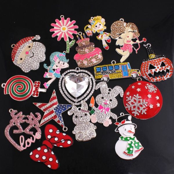 oykza promotion random mix style 10pcs a lot zinc alloy enamel rhinestone pendants for chunky beaded necklace making, Silver
oykza promotion random mix style 10pcs a lot zinc alloy enamel rhinestone pendants for chunky beaded necklace making, Silver