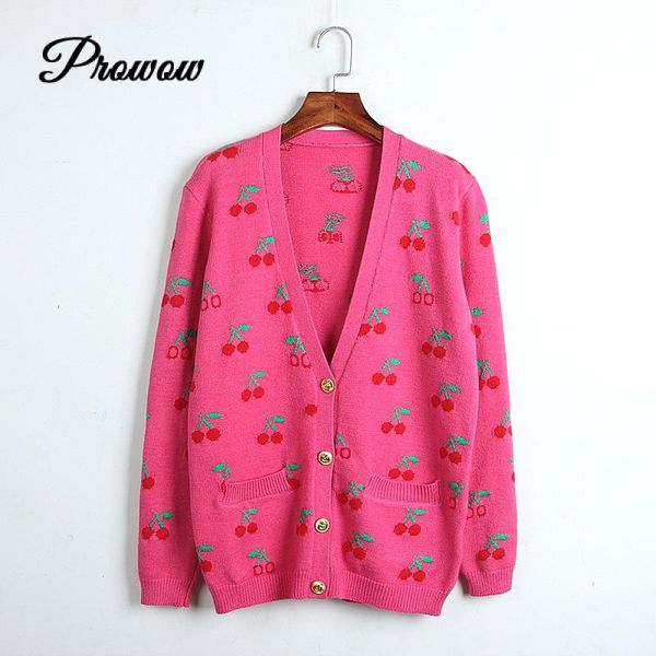 runway 2020 spring summer cherry embroidery pink v-neck knit cardigan single-breasted long-sleeved long coat women clothes, White;black
runway 2020 spring summer cherry embroidery pink v-neck knit cardigan single-breasted long-sleeved long coat women clothes, White;black