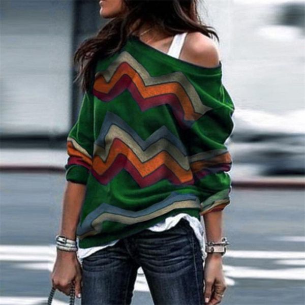 women's t-shirt womens strapless off-the-shoulder long-sleeved geometric print casual beach kng88, White
women's t-shirt womens strapless off-the-shoulder long-sleeved geometric print casual beach kng88, White