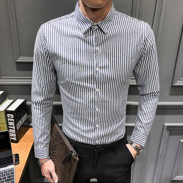 men's casual shirts 19 men comfortable business comfort stripe shirt british style slim large size long sleeve, White;black
men's casual shirts 19 men comfortable business comfort stripe shirt british style slim large size long sleeve, White;black