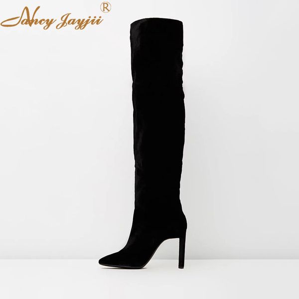 women shoes ladies black boots knee-high super high thin heel round toe winter solid mature fashion leisure 2019
women shoes ladies black boots knee-high super high thin heel round toe winter solid mature fashion leisure 2019