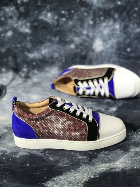 Fashion Designer Brand Flats Shoes,Red Bottom Glitter Leather Low Top Sneakers Shoes Mens Womens Walking Tranier Party Dress Hot Sale
Fashion Designer Brand Flats Shoes,Red Bottom Glitter Leather Low Top Sneakers Shoes Mens Womens Walking Tranier Party Dress Hot Sale