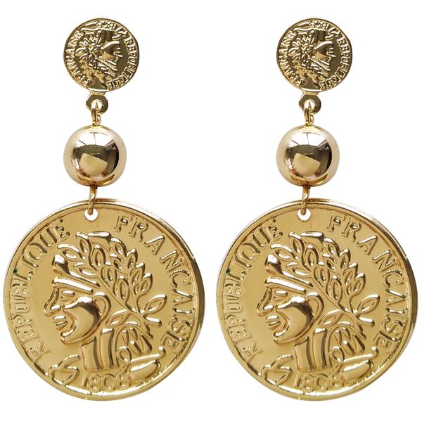 fashion vintage avatar coin pendant metal drop earrings punk alloy dangle earrings brincos women's statement jewelry, Silver
fashion vintage avatar coin pendant metal drop earrings punk alloy dangle earrings brincos women's statement jewelry, Silver