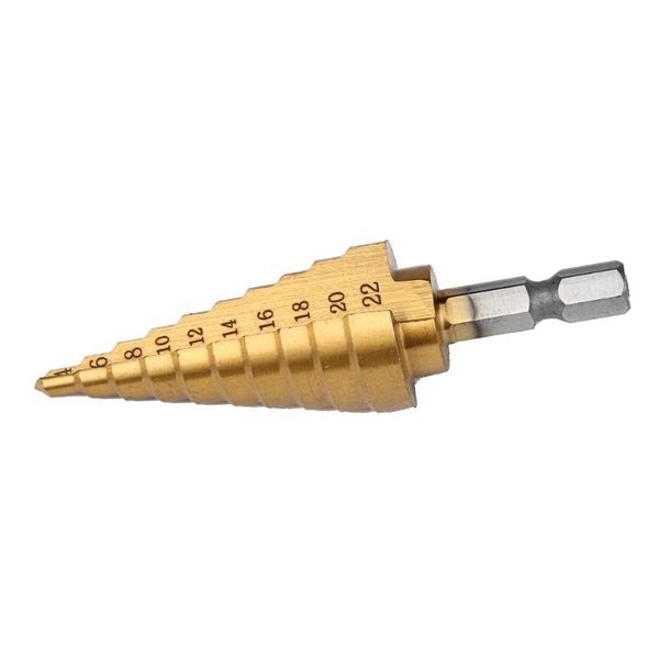3pc step drill bit hss titanium coated step cone metal hole cutter 4-22mm metal hex tapered drill power tools accessories
3pc step drill bit hss titanium coated step cone metal hole cutter 4-22mm metal hex tapered drill power tools accessories