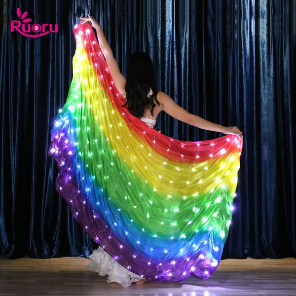 ruoru belly dance led veil 100% silk rainbow colors belly dance stage performance props accessories led silk veils, Black;red
ruoru belly dance led veil 100% silk rainbow colors belly dance stage performance props accessories led silk veils, Black;red