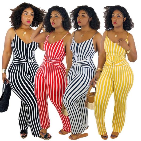 women v-neck spaghetti strap sleeveless jumpsuits fashion striped printed abdomen in bodycon rompers for nightclub party, Black;white
women v-neck spaghetti strap sleeveless jumpsuits fashion striped printed abdomen in bodycon rompers for nightclub party, Black;white