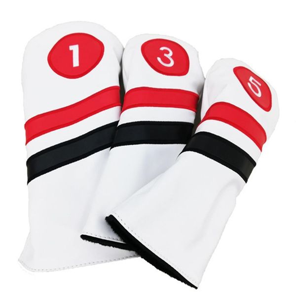 3pcs golf head covers driver fairway wood headcovers black red white vintage pu leather 1 3 5 driver fairway head covers for gol
3pcs golf head covers driver fairway wood headcovers black red white vintage pu leather 1 3 5 driver fairway head covers for gol