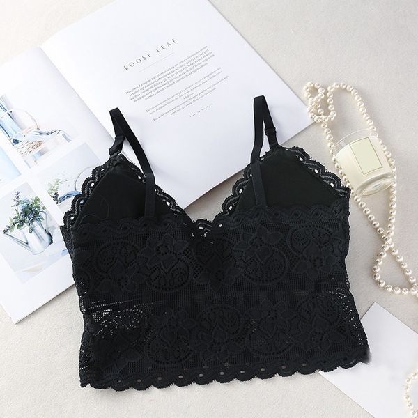 lace bottoming vest embroidery floral solid color comfortable camisole short beauty back strap vest, Black;white
lace bottoming vest embroidery floral solid color comfortable camisole short beauty back strap vest, Black;white