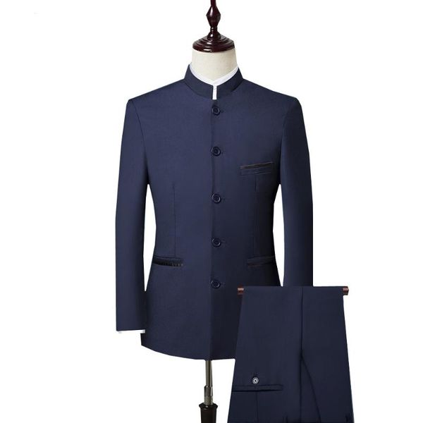 men's suits & blazers men 3 piece suit (jacket+pant+vest) chinese style stand collar male wedding groom slim fit plus size 4xl blazer s, White;black
men's suits & blazers men 3 piece suit (jacket+pant+vest) chinese style stand collar male wedding groom slim fit plus size 4xl blazer s, White;black