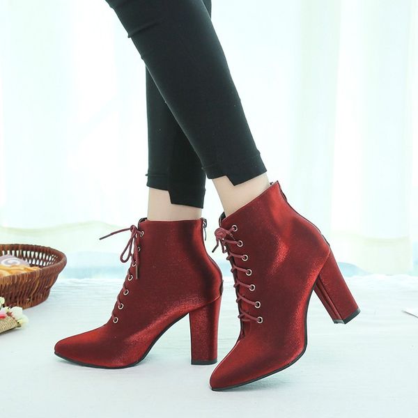 lace up boots booties woman 2019 high heels shoes zipper winter footwear boots-women luxury designer stiletto pointy rock 2020, Black
lace up boots booties woman 2019 high heels shoes zipper winter footwear boots-women luxury designer stiletto pointy rock 2020, Black
